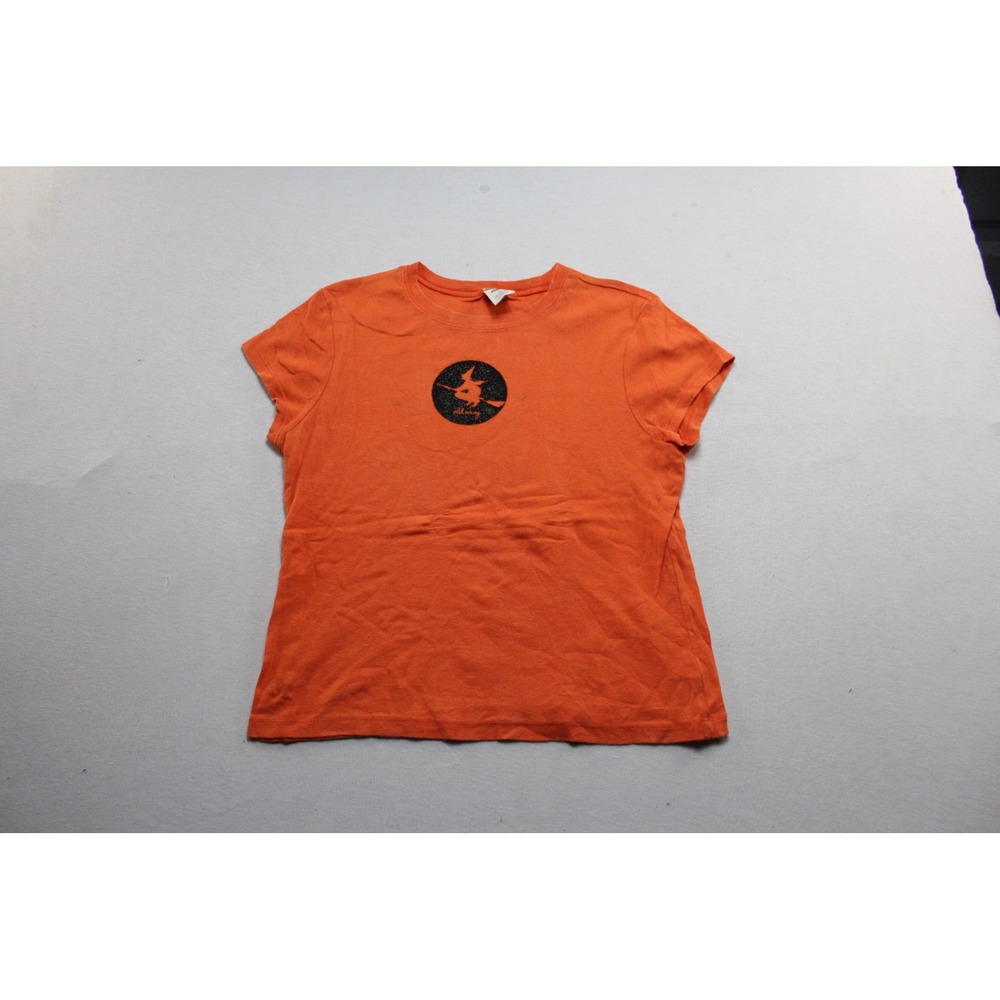 Old Navy Graphic Tee Womens Extra Large Orange Excellent Witch Halloween Shirt